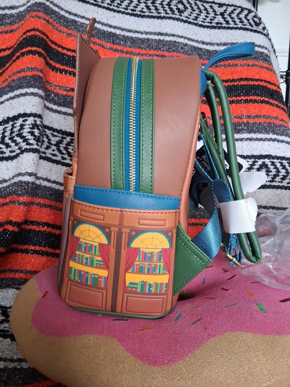 Loungefly Bookstore Glow-in-the-Dark Mini Backpack Books-A-Million Exclusive NWT - Picture 2 of 8